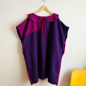 Hello Darling Purple Power Colour Block Boucle Dress
